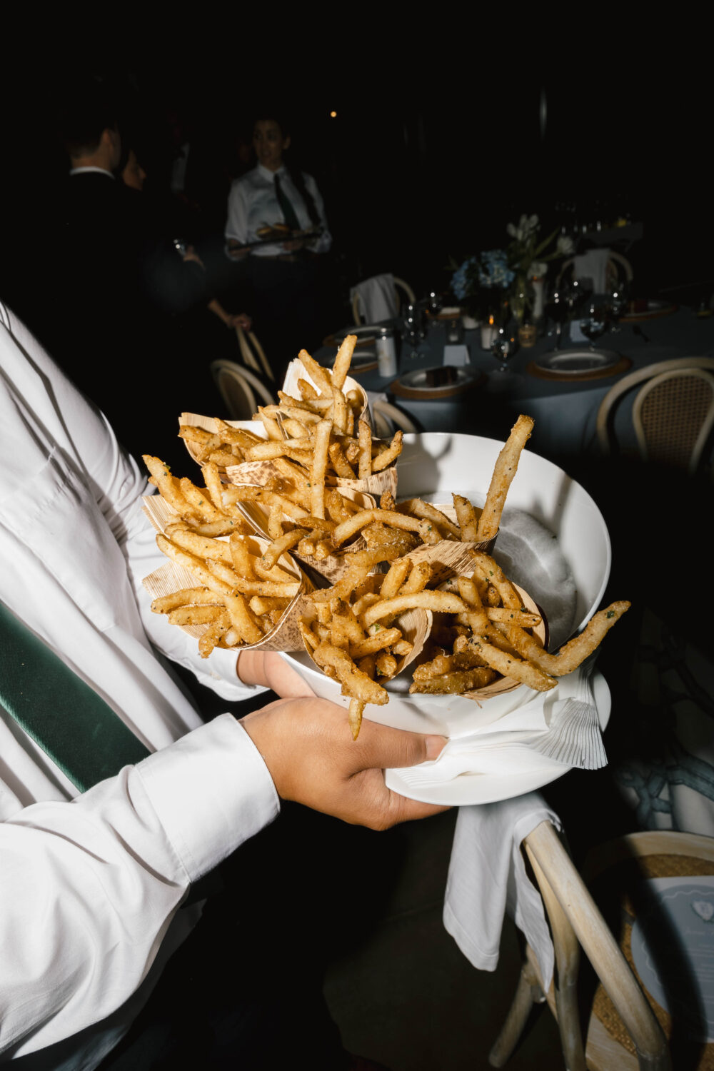 Catering showing alternative foods for late night snacks at the dunlin wedding venue